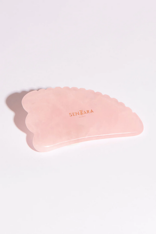 Gua Sha Corne à Dents - Quartz Rose