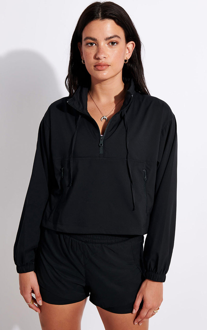 Hummingbird Half-Zip Windbreaker Black - 19WA3584_1