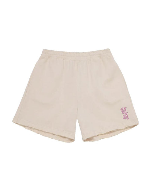 WOMEN'S LOOPBACK RAW HEM SHAREABLE SHORTS BONE