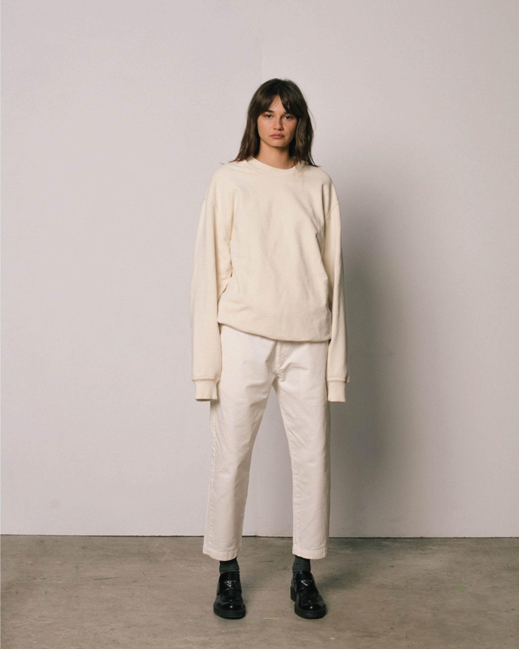 ORGANIC CREWNECK CREAM - 19WA47591_2-scaled