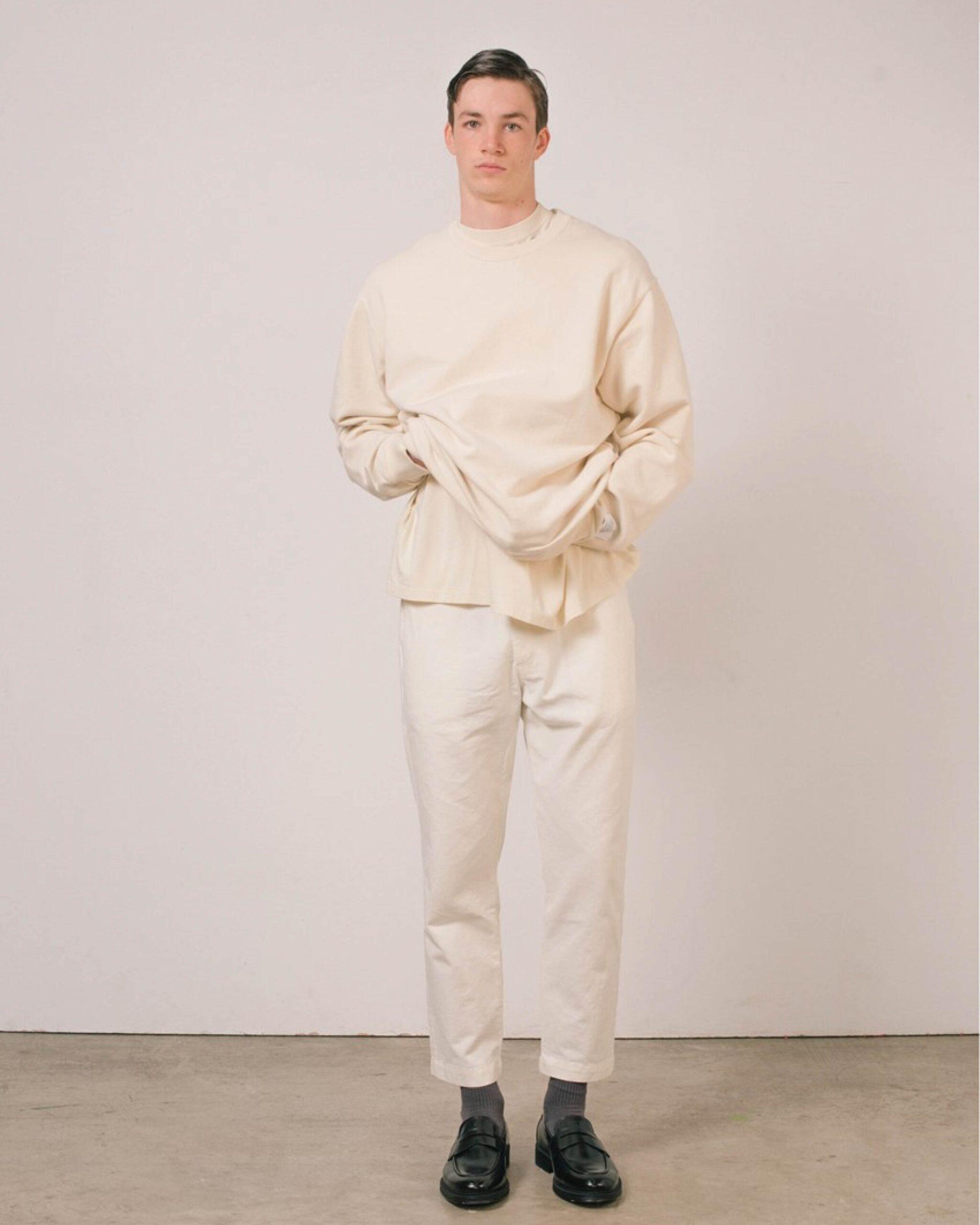 ORGANIC CREWNECK CREAM - 19WA47591_3-scaled