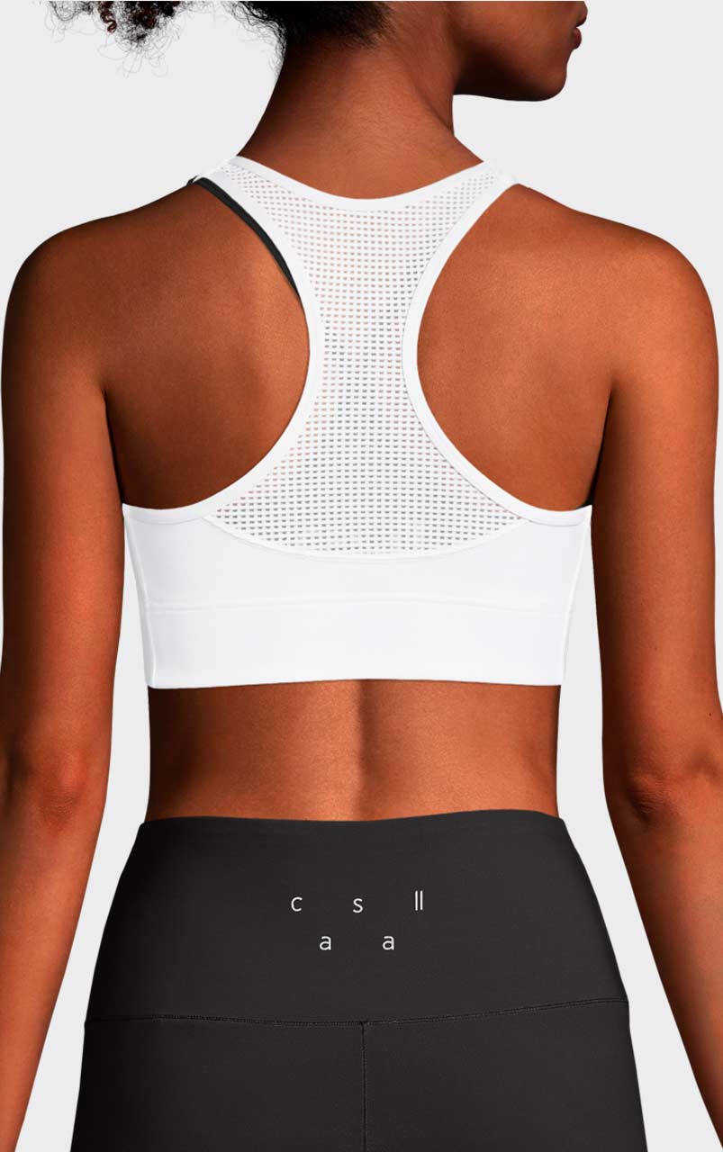 Iconic Longline Sports Bra White, AB - 19WA48881_3