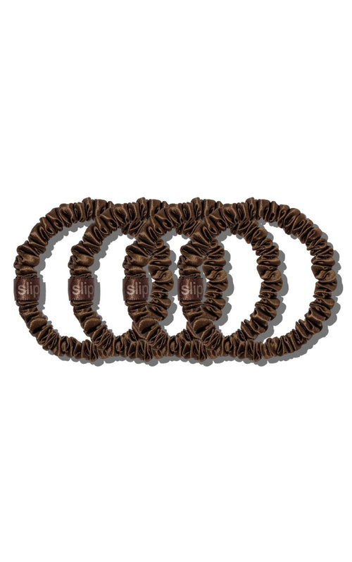 Skinny Scrunchies - Dark Brown (set of 4)