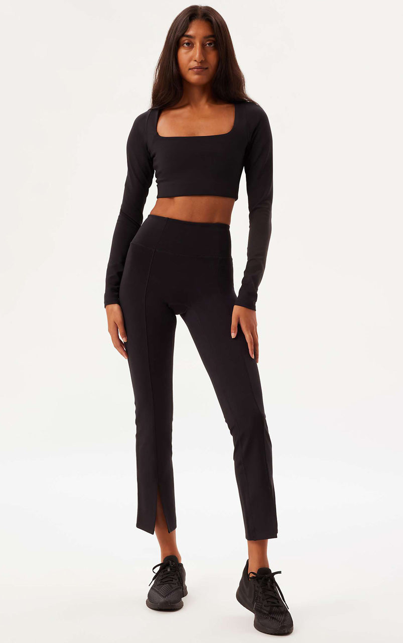 Luxe Split Hem Legging Black - 19WA50032_2