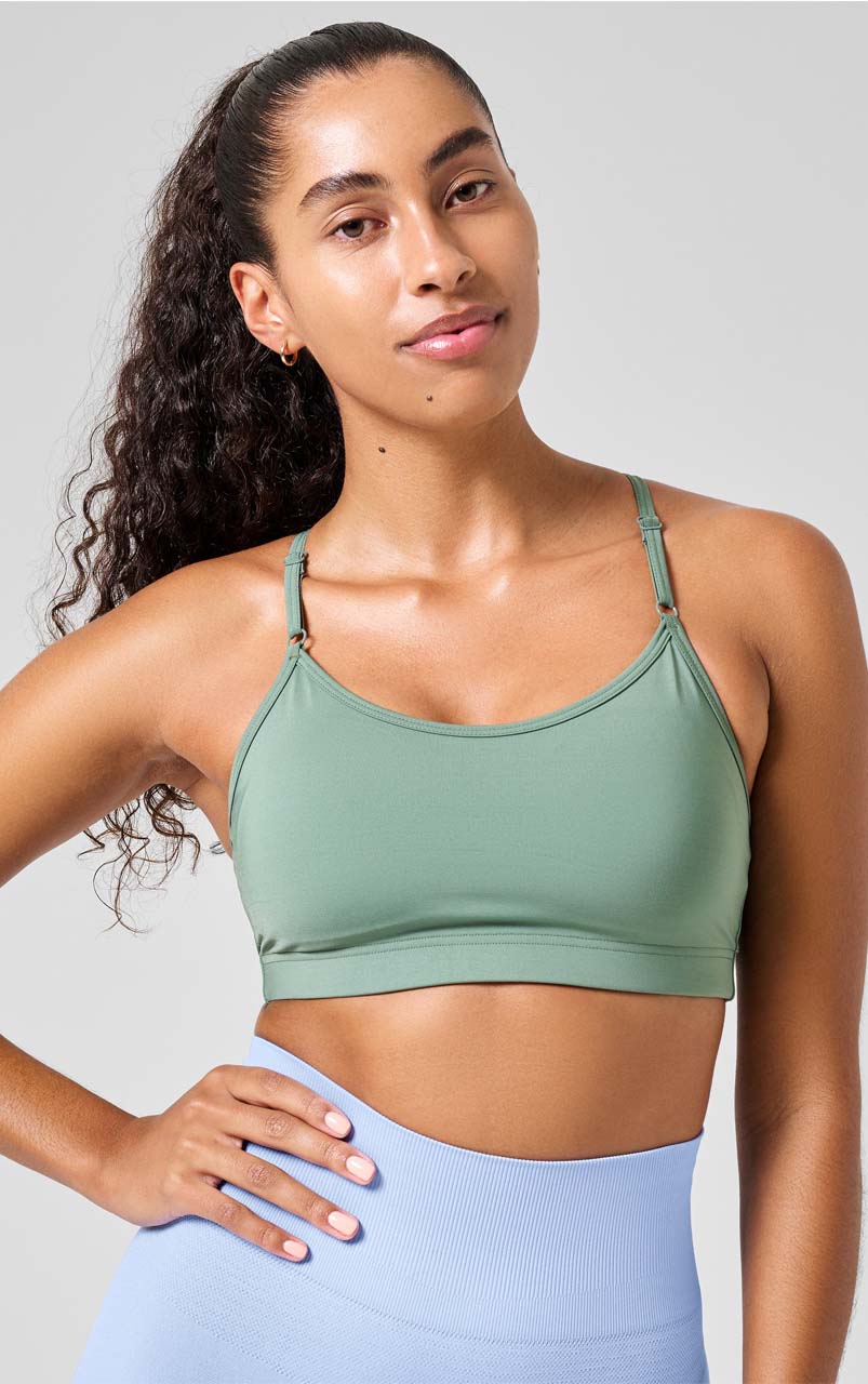 Strappy Sports Bra Dusty Green - 19WA50962_2