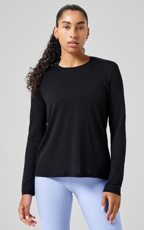 Soft Texture Long Sleeve Black