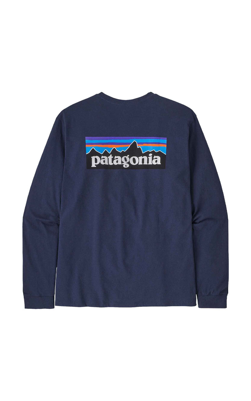 Men's L/S P-6 Logo Responsibili-Tee New Navy - 19WA51134_2