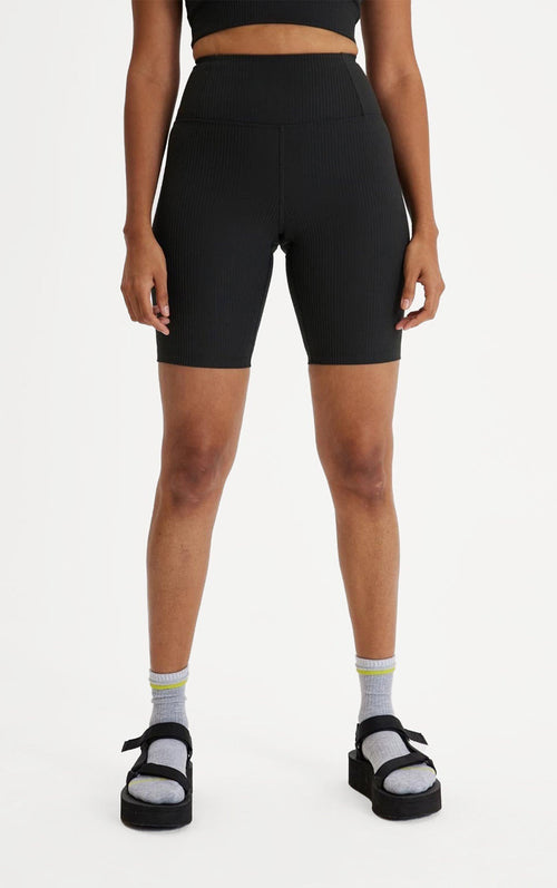 Rib Bike Shorts Black