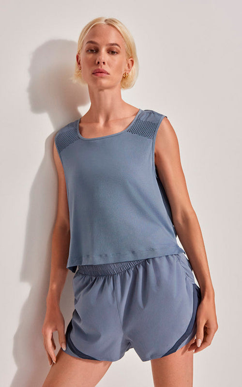 nova seamless crop tank stone blue