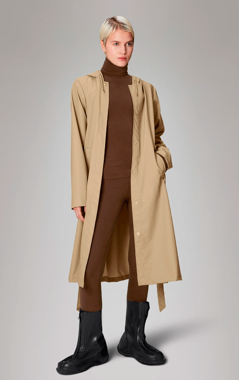 A-Line Longer W Jacket W3 Sand - 19WA52701_4