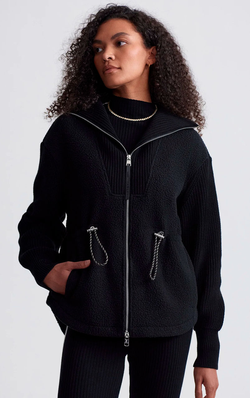 renea fleece jacket black - 19WA53214_2