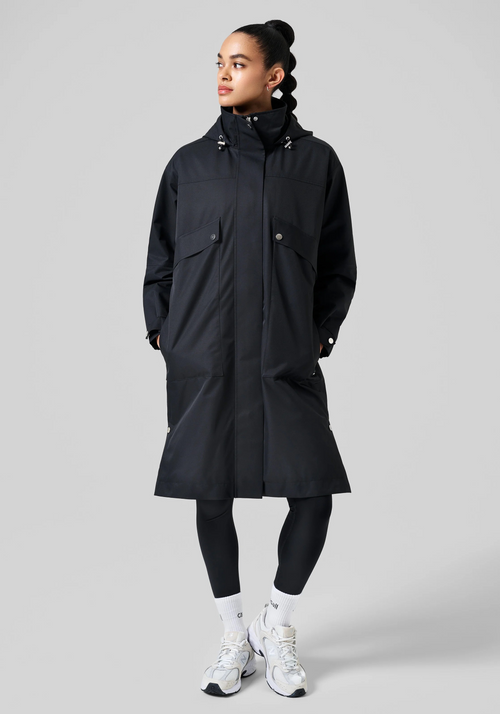 Light Padded Rain Parka Black